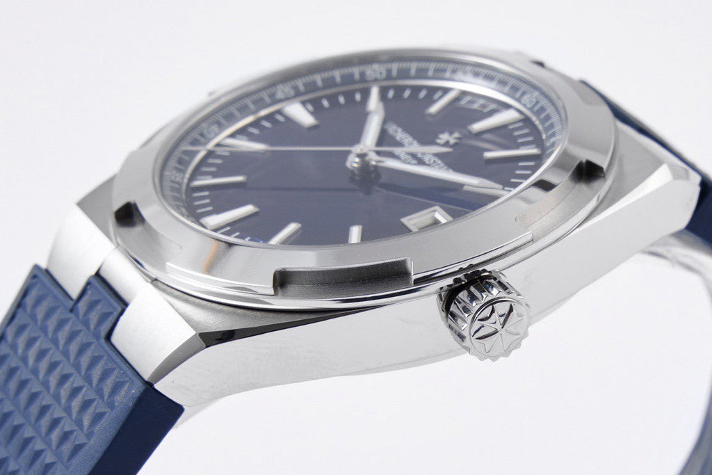 Overseas 41mm – Blue Dial, Rubber Strap, Stainless Steel Case