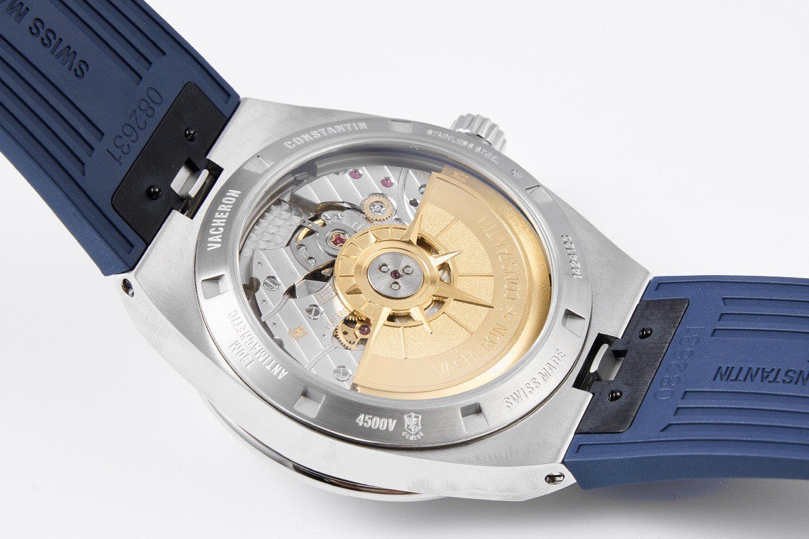 Overseas 41mm – Blue Dial, Rubber Strap, Stainless Steel Case