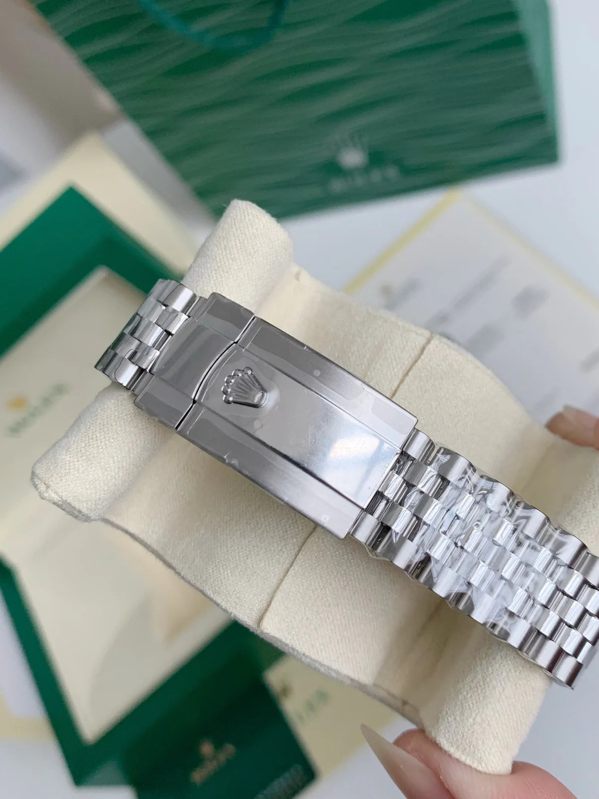 Datejust Style Watch – Black Dial, Fluted Bezel, 41mm Stainless Steel