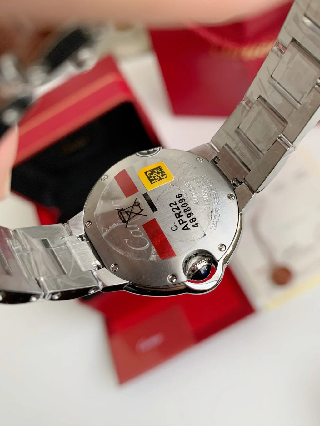 Blue Balloon Style Women's Wristwatch – Silver Dial, 33mm