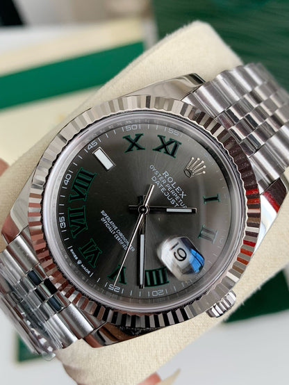Oyster Perpetual Datejust 41mm – Slate Grey Dial, Roman Numerals