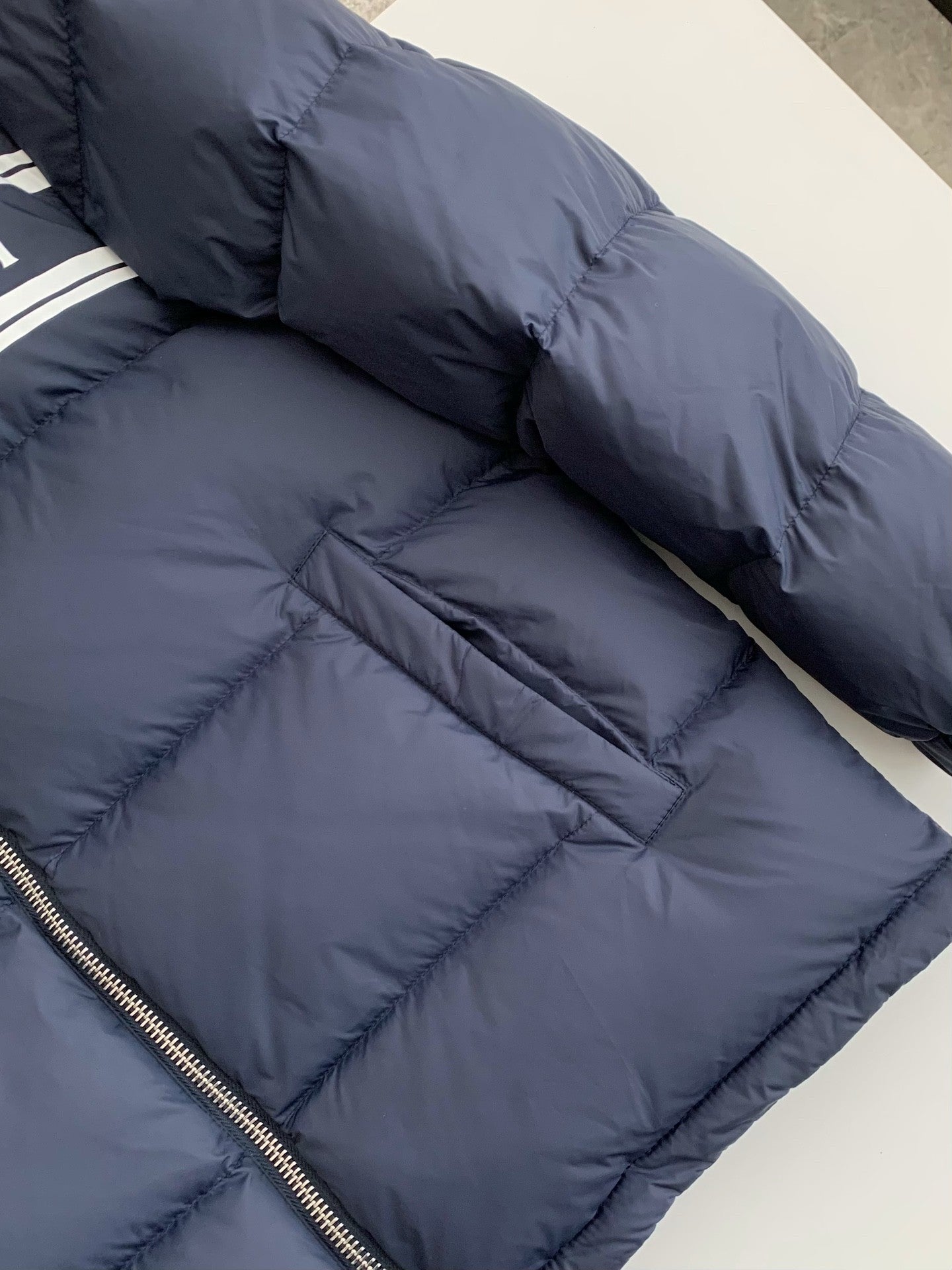 Logo Stripe Down Jacket