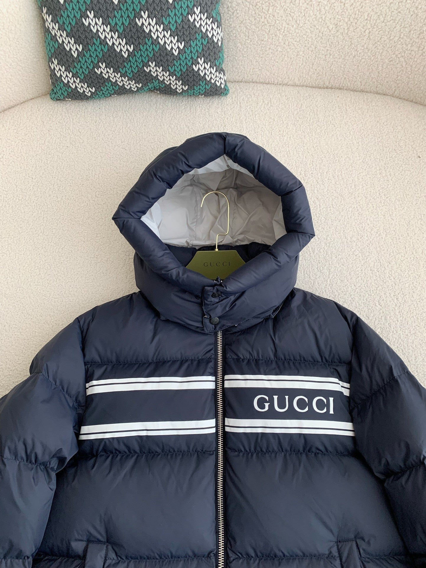 Logo Stripe Down Jacket