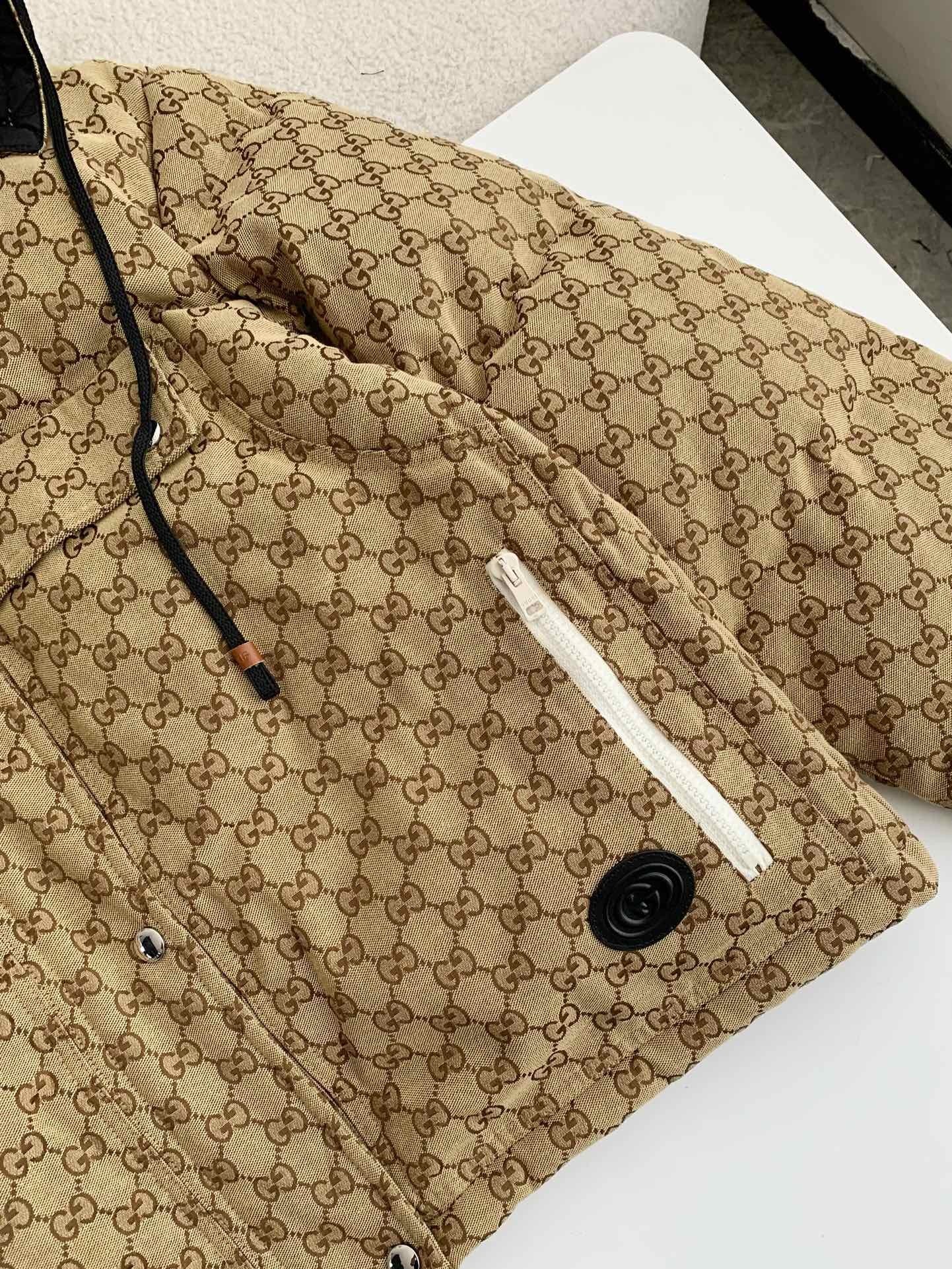 Full Monogram Down Jacket with Drawstring