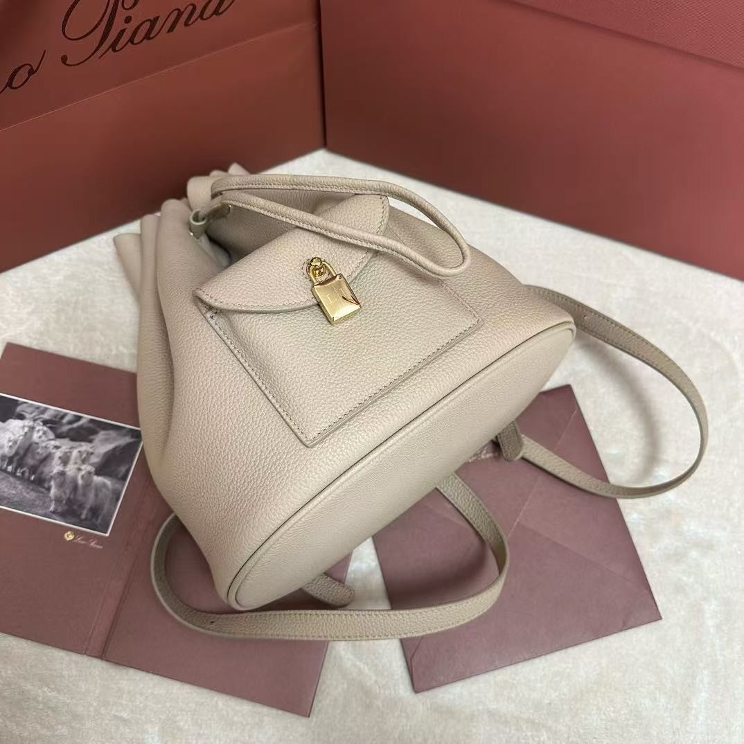 Extra Off-white Canvas Drawstring Backpack