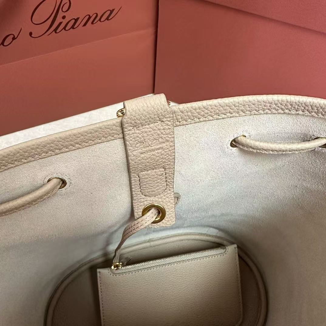 Extra Off-white Canvas Drawstring Backpack