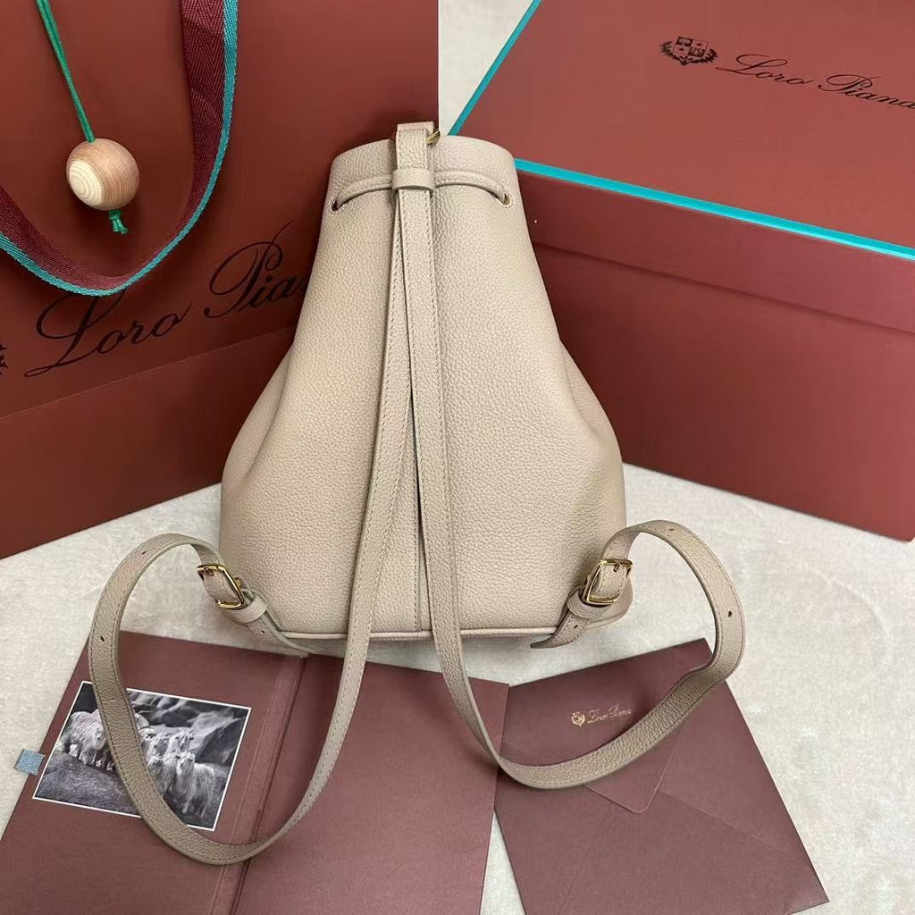 Extra Off-white Canvas Drawstring Backpack