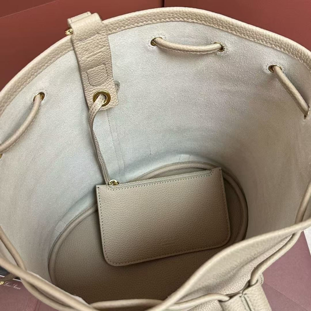 Extra Off-white Canvas Drawstring Backpack