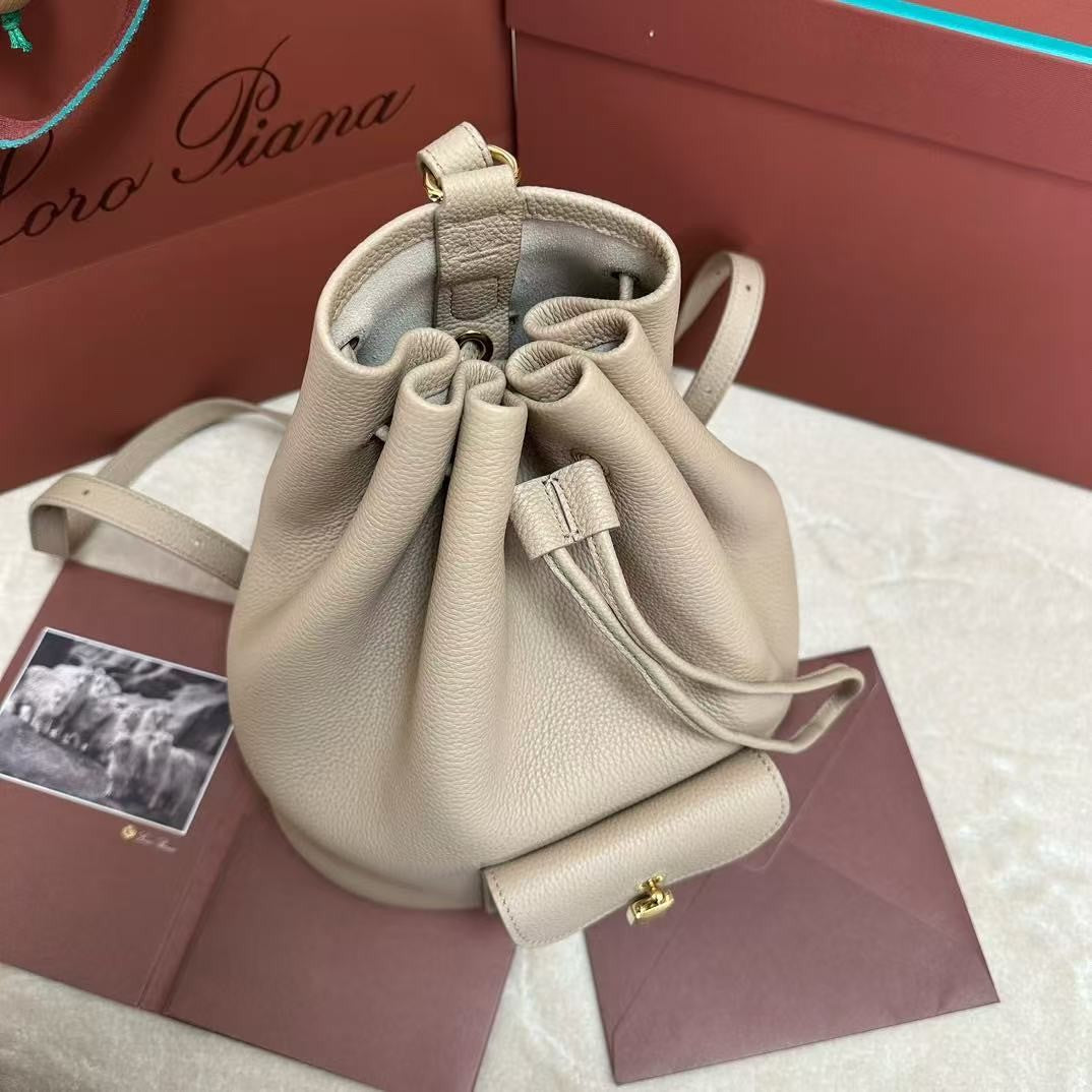 Extra Off-white Canvas Drawstring Backpack