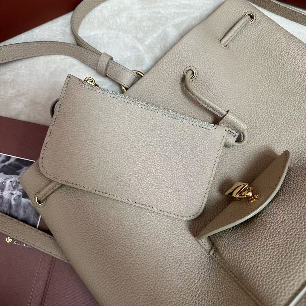 Extra Off-white Canvas Drawstring Backpack