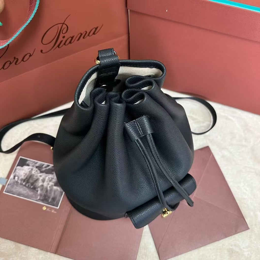 Extra Black Canvas Drawstring Backpack