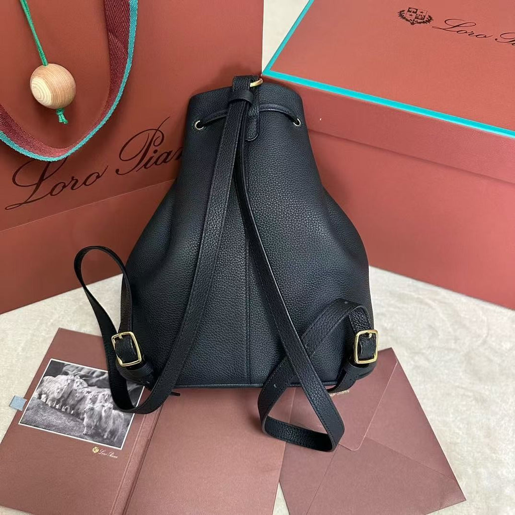 Extra Black Canvas Drawstring Backpack