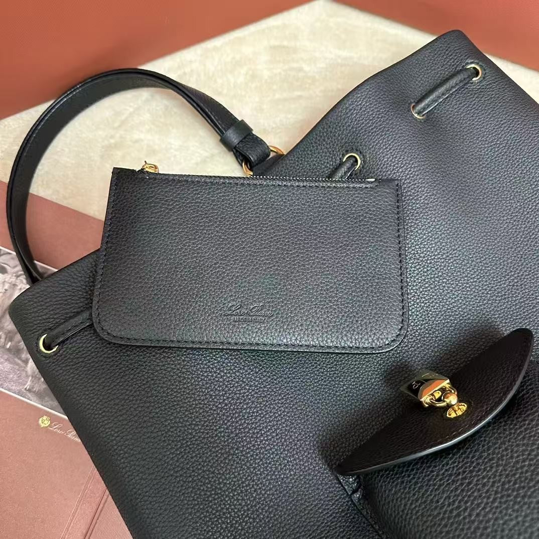 Extra Black Canvas Drawstring Backpack