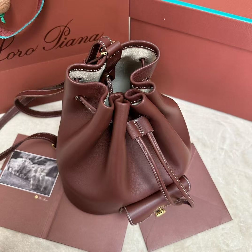 Extra Burgundy Canvas Drawstring Backpack