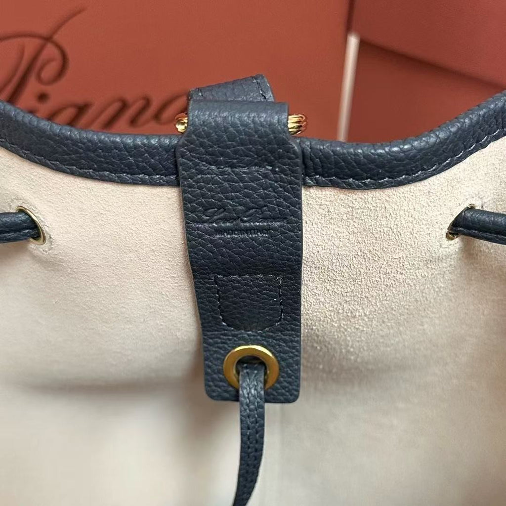 Extra Navy Canvas Drawstring Backpack