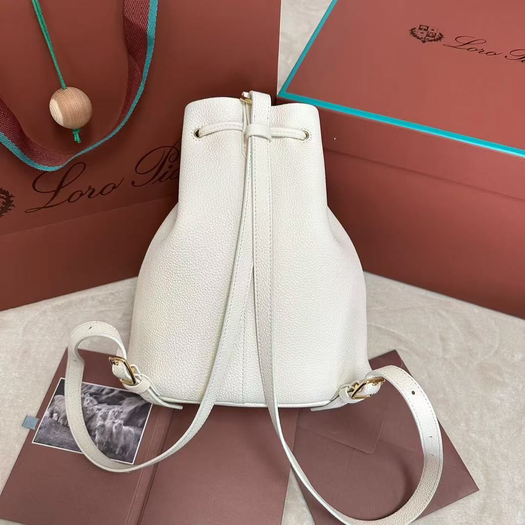 Extra White Canvas Drawstring Backpack