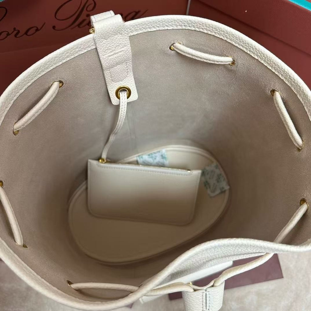 Extra White Canvas Drawstring Backpack