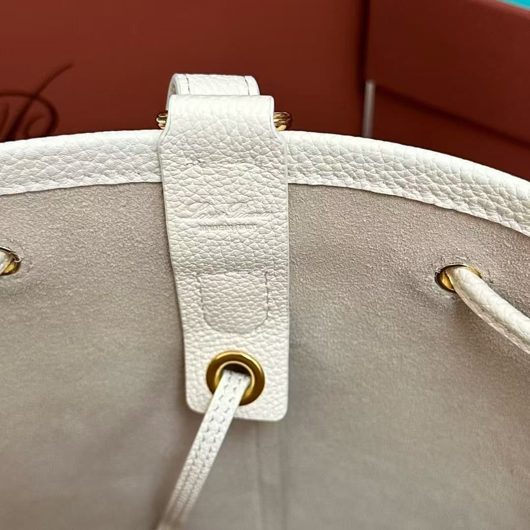 Extra White Canvas Drawstring Backpack