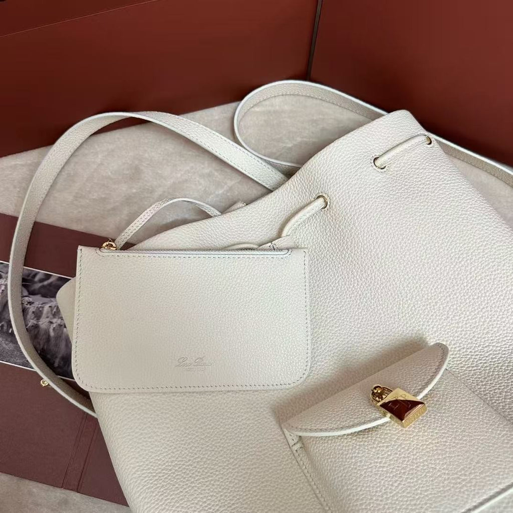 Extra White Canvas Drawstring Backpack