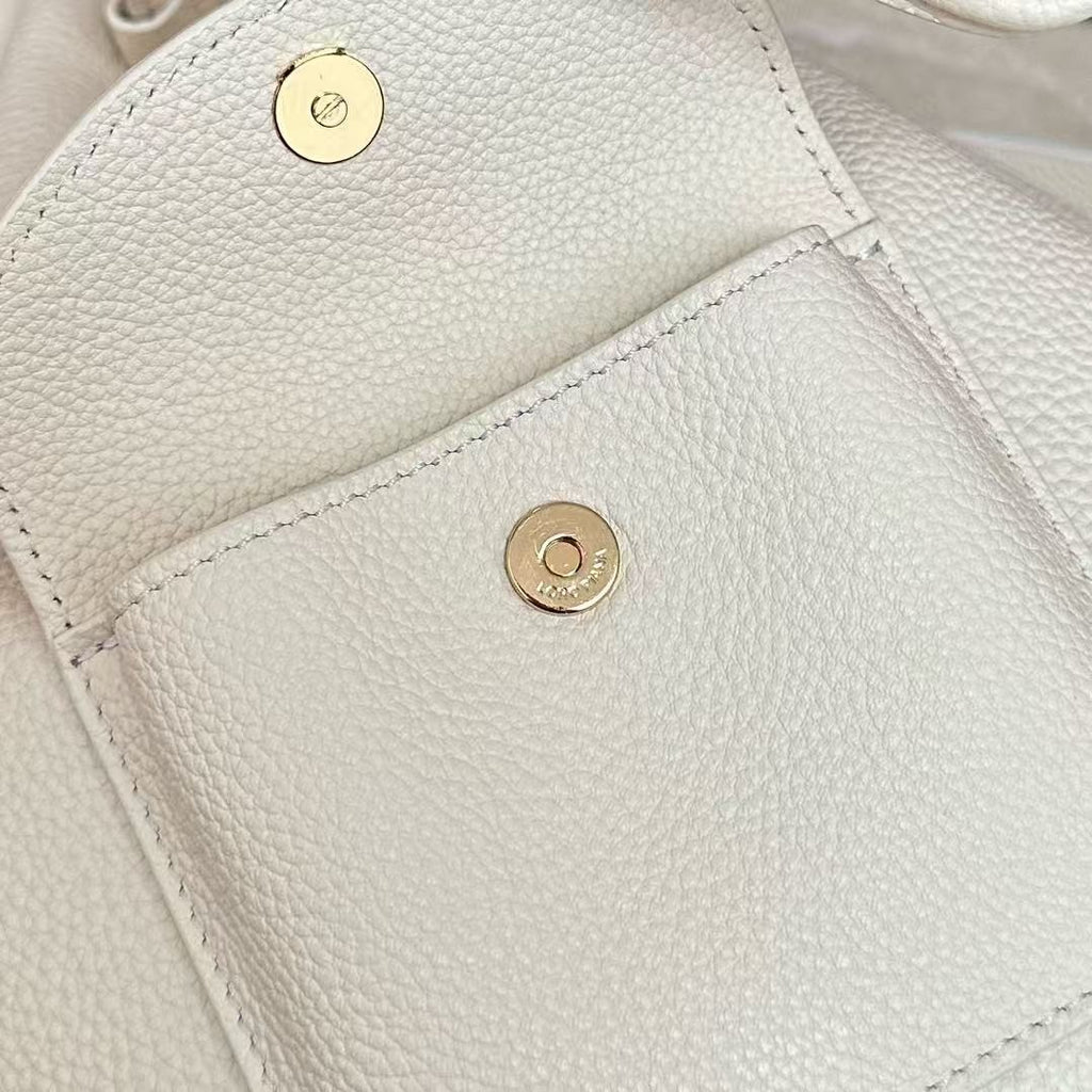 Extra White Canvas Drawstring Backpack