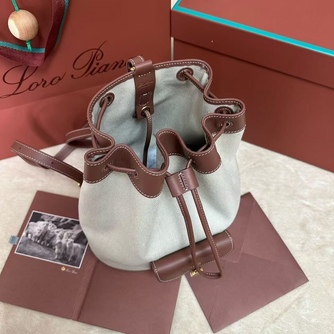 Extra Caramel Canvas Drawstring Backpack