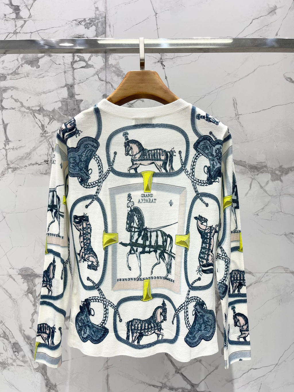 Printed Wool Knit Sweater