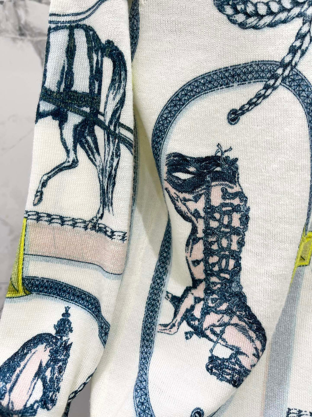 Printed Wool Knit Sweater