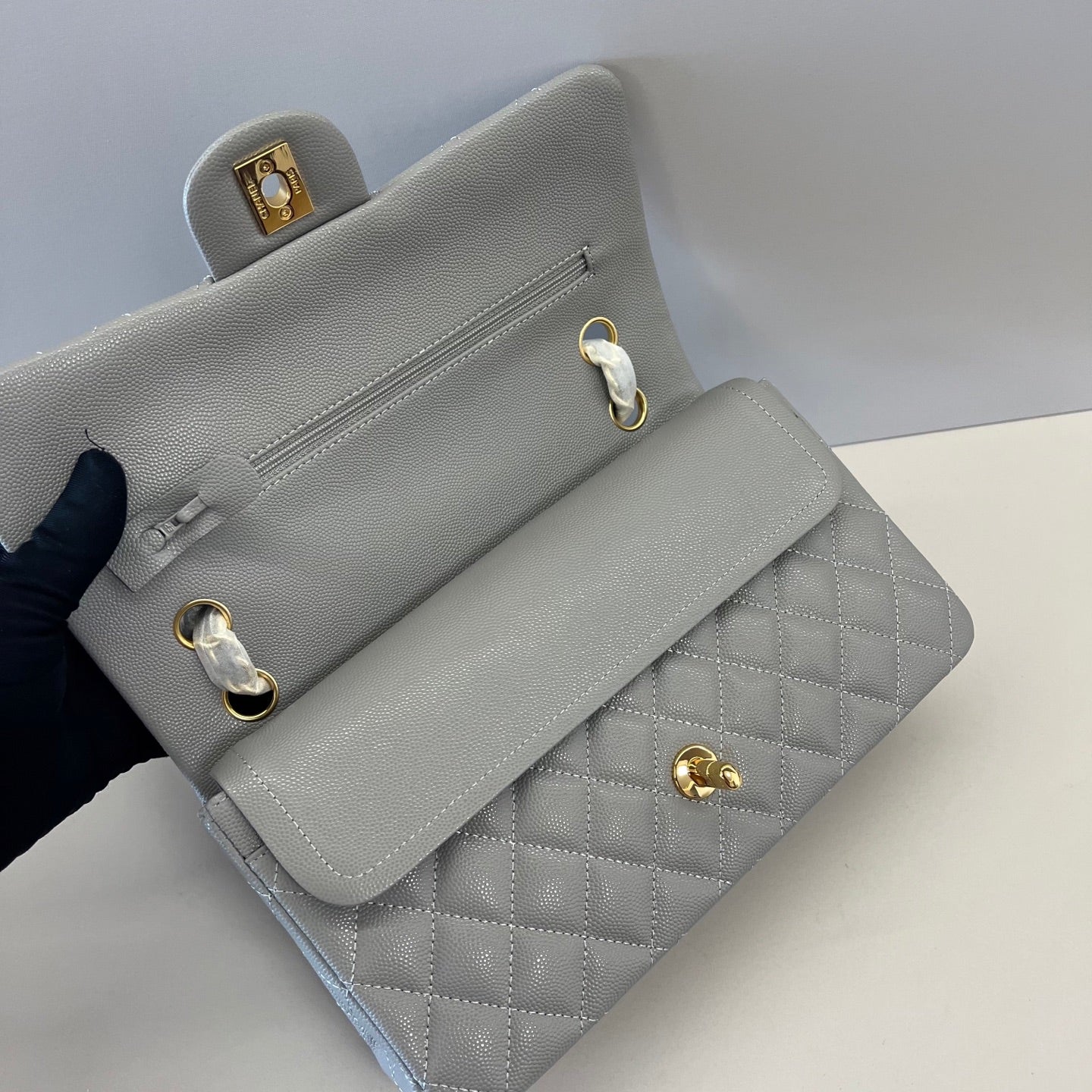 Caviar Leather Classic Double Flap Bag