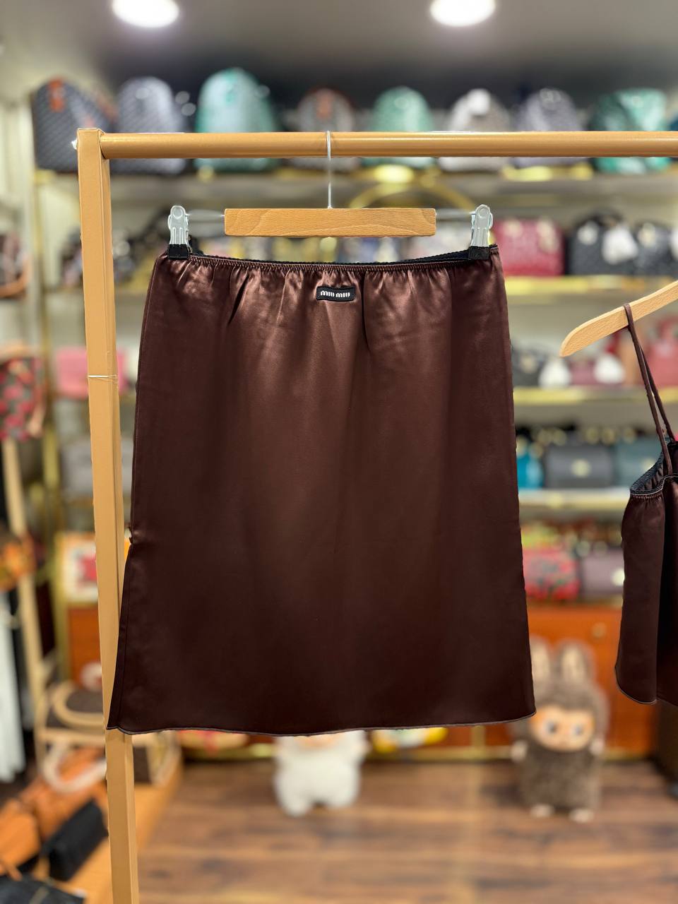 Satin Two-Piece Set – Chocolate Brown