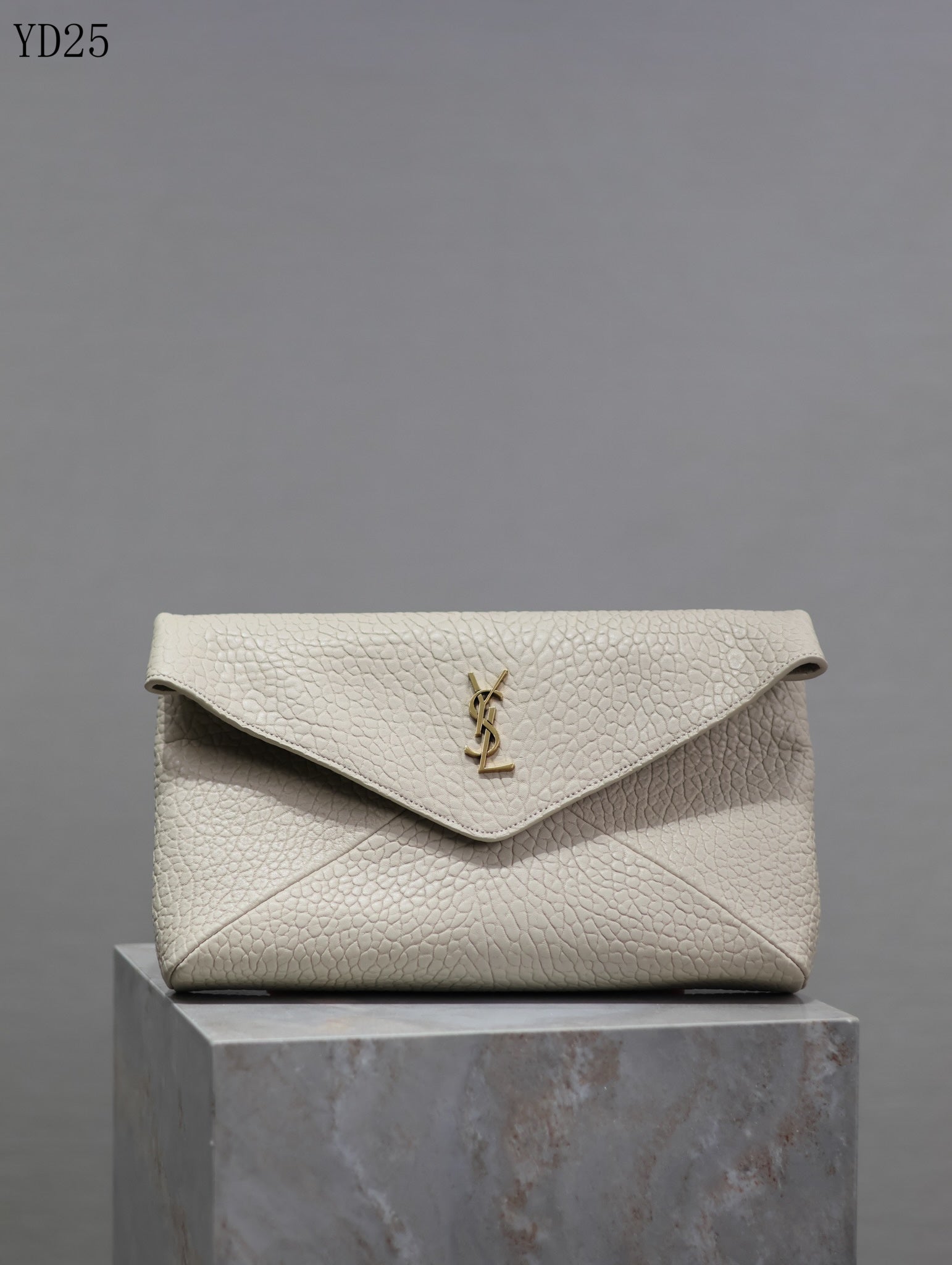 Grainy Leather Clutch Bag