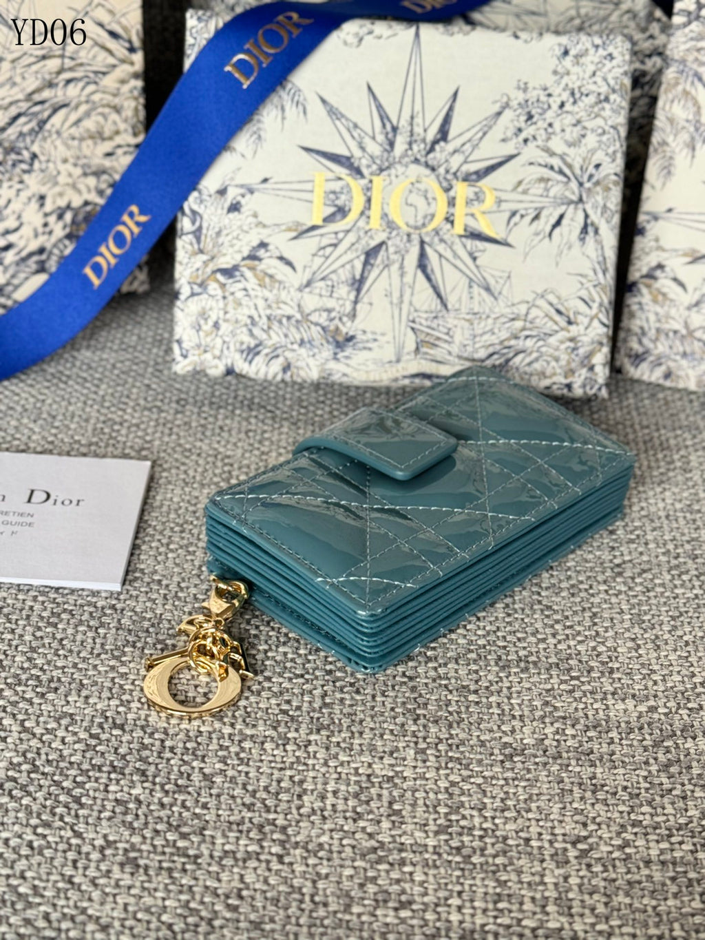 Quilted Leather Compact Wallet