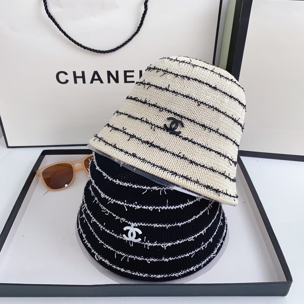 Striped Knit Bucket Hat