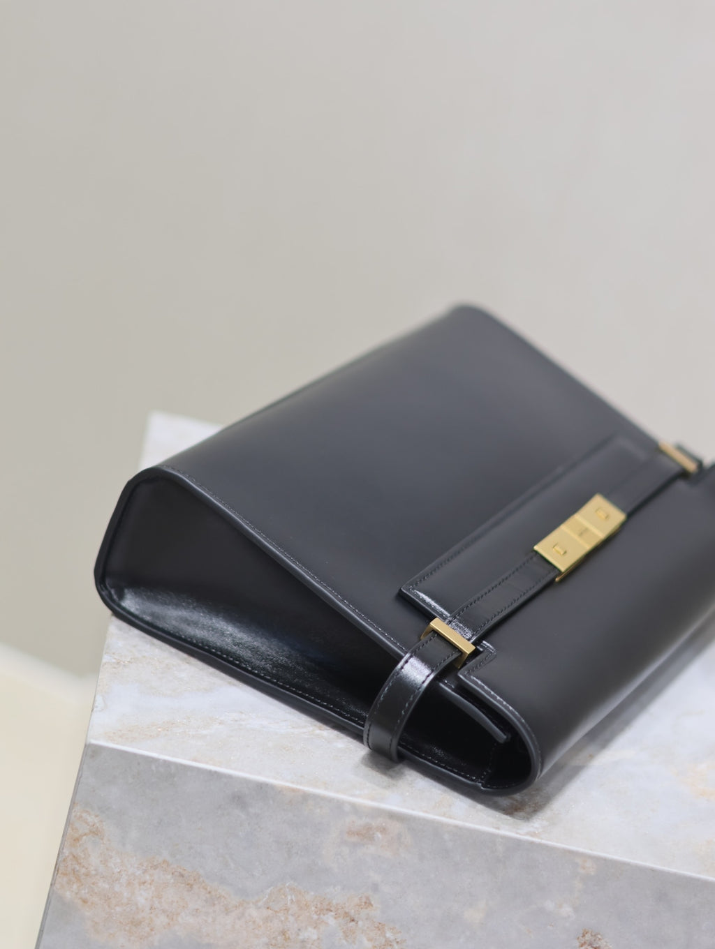 Crocodile-Embossed Leather Chain Bag