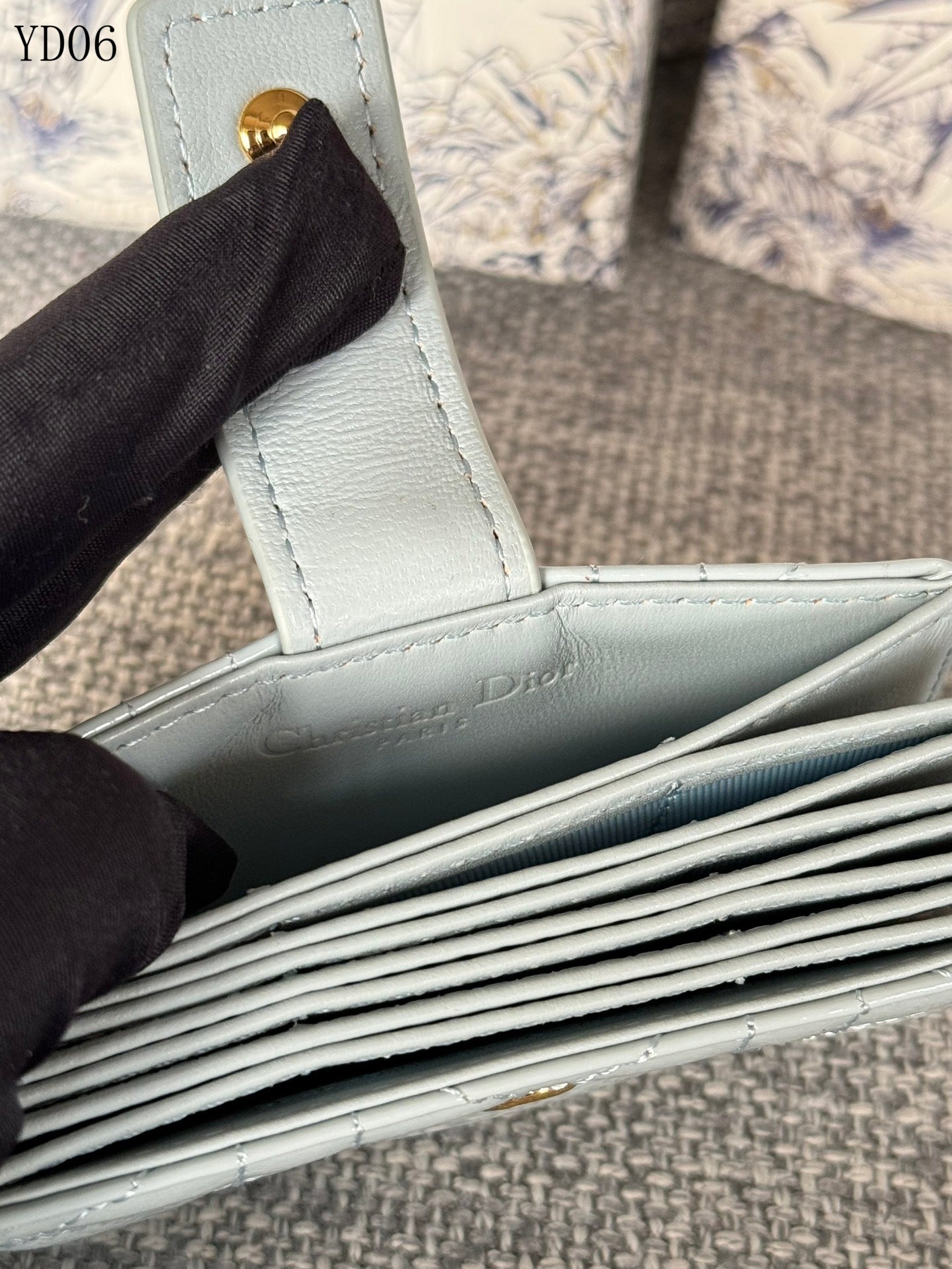 Quilted Leather Compact Wallet