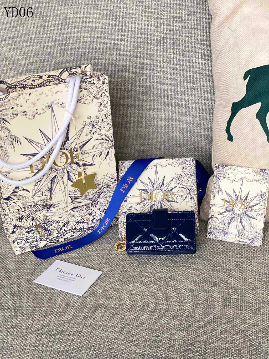 Quilted Leather Compact Wallet