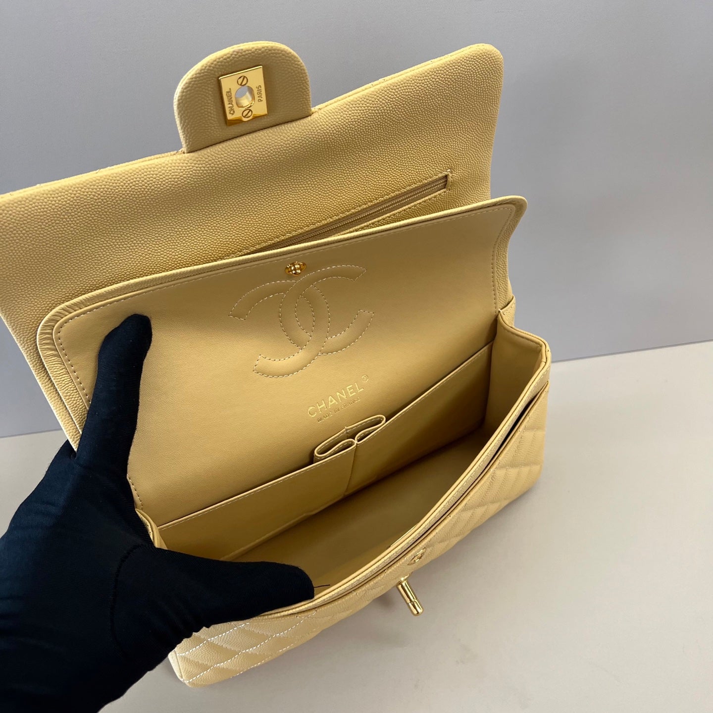 Caviar Leather Classic Double Flap Bag