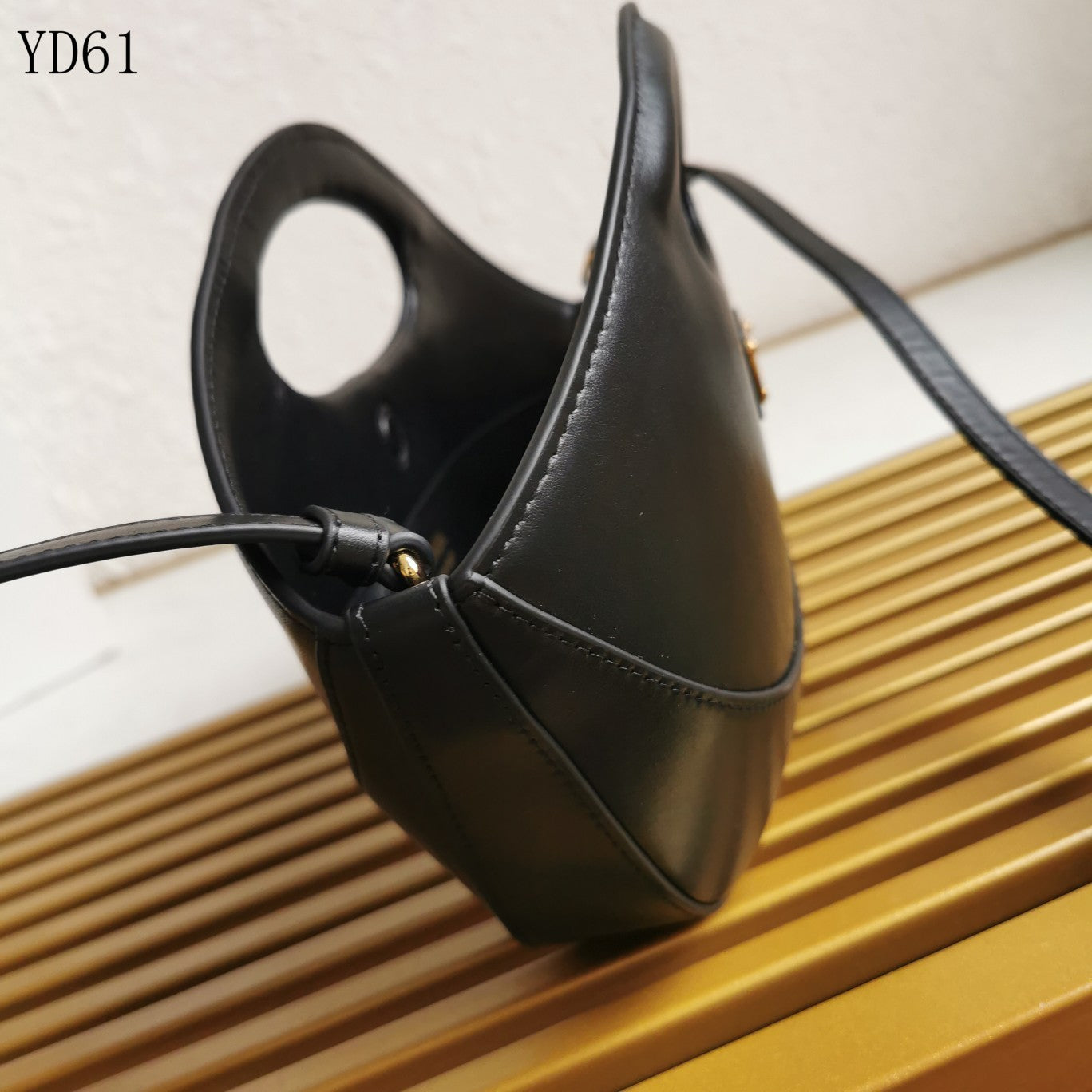 Triangle-Logo Leather Tote Bag