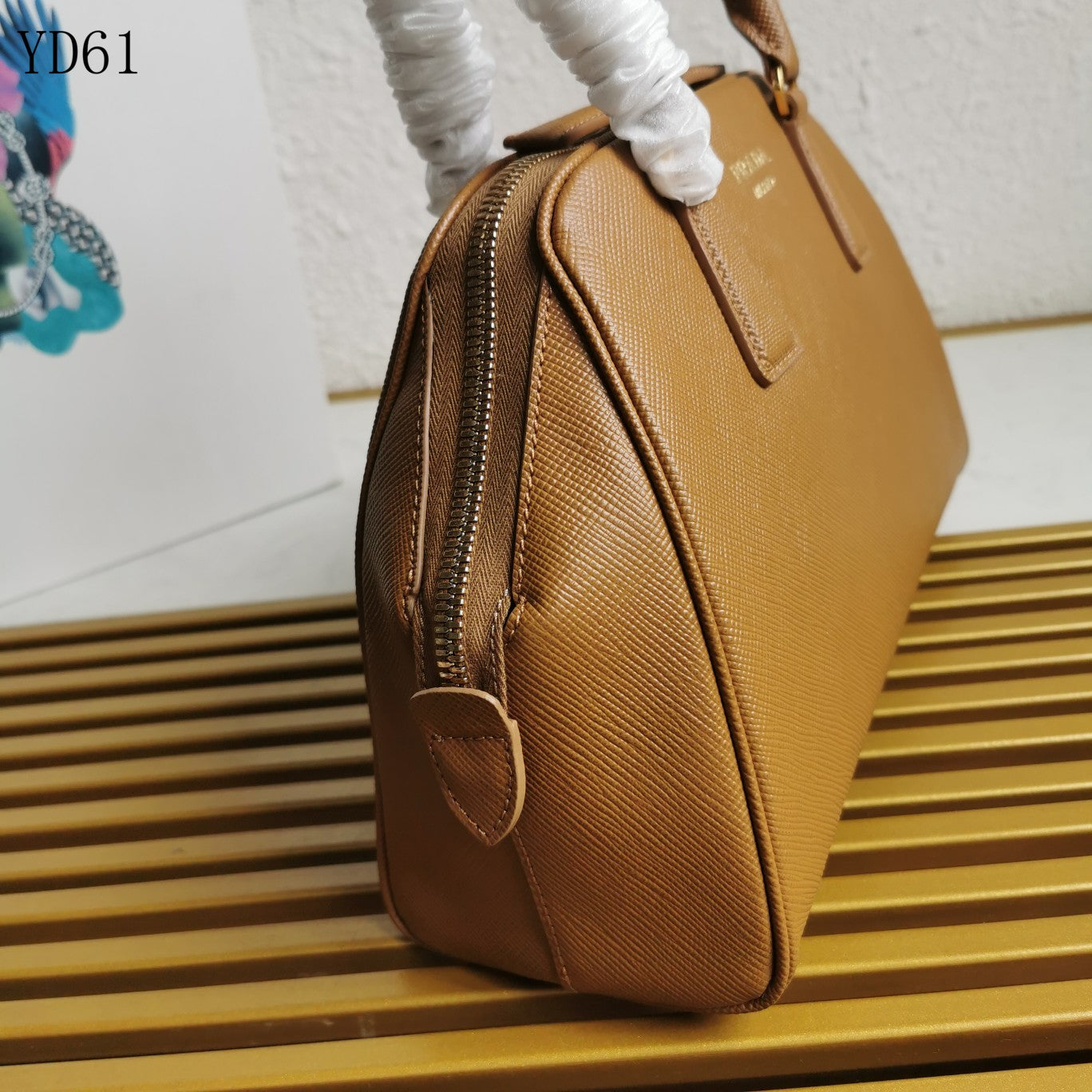 Saffiano Leather Top Handle Bag 32cm