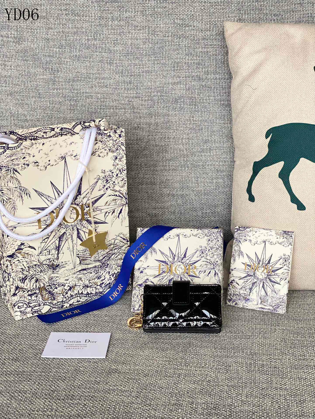 Quilted Leather Compact Wallet