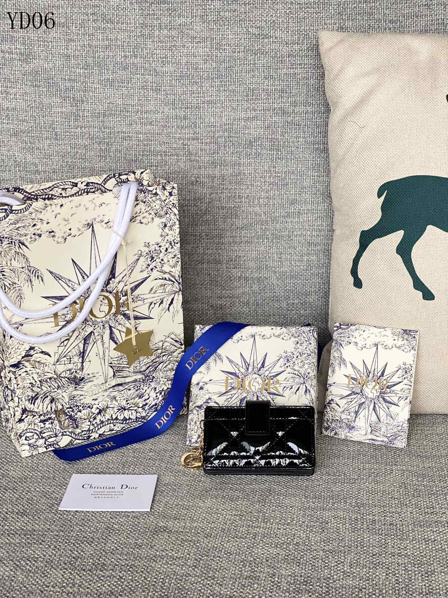 Quilted Leather Compact Wallet