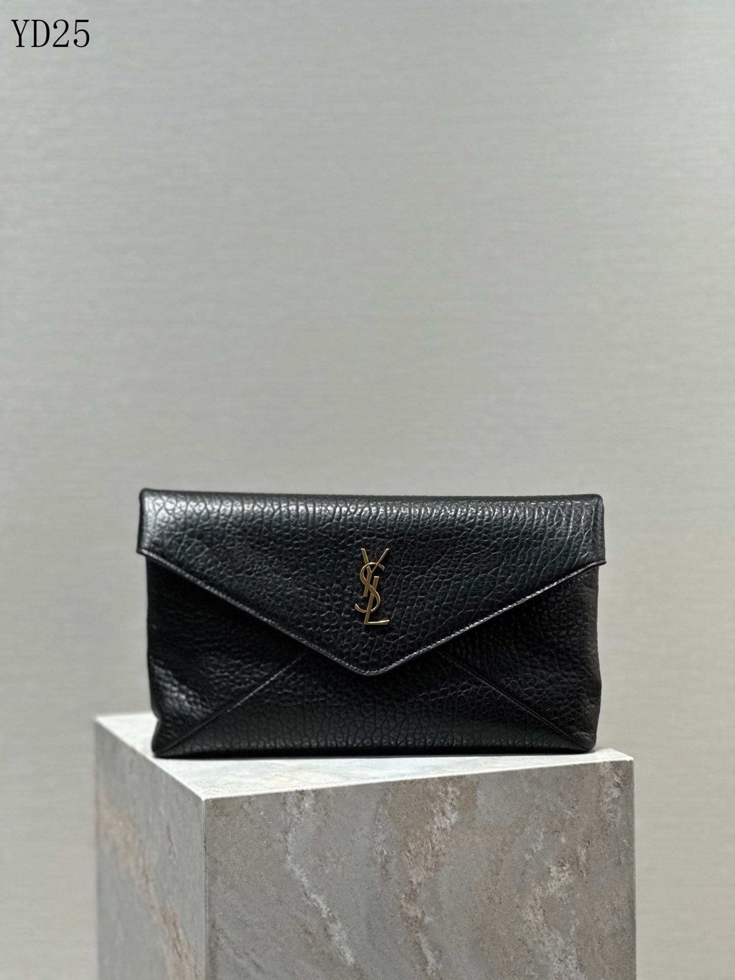 Grainy Leather Clutch Bag