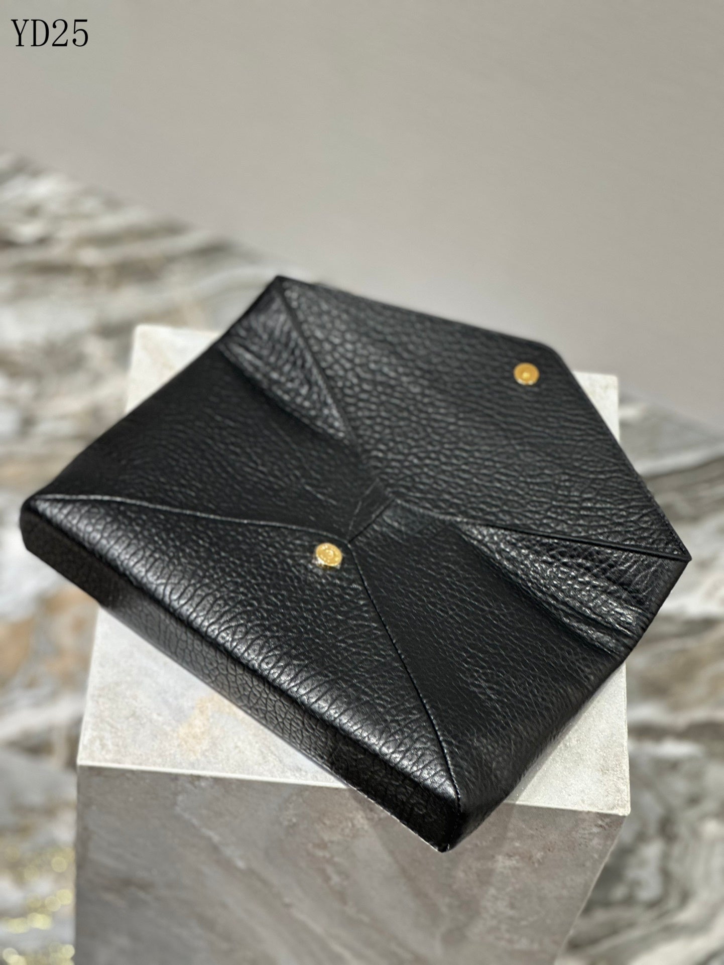 Grainy Leather Clutch Bag