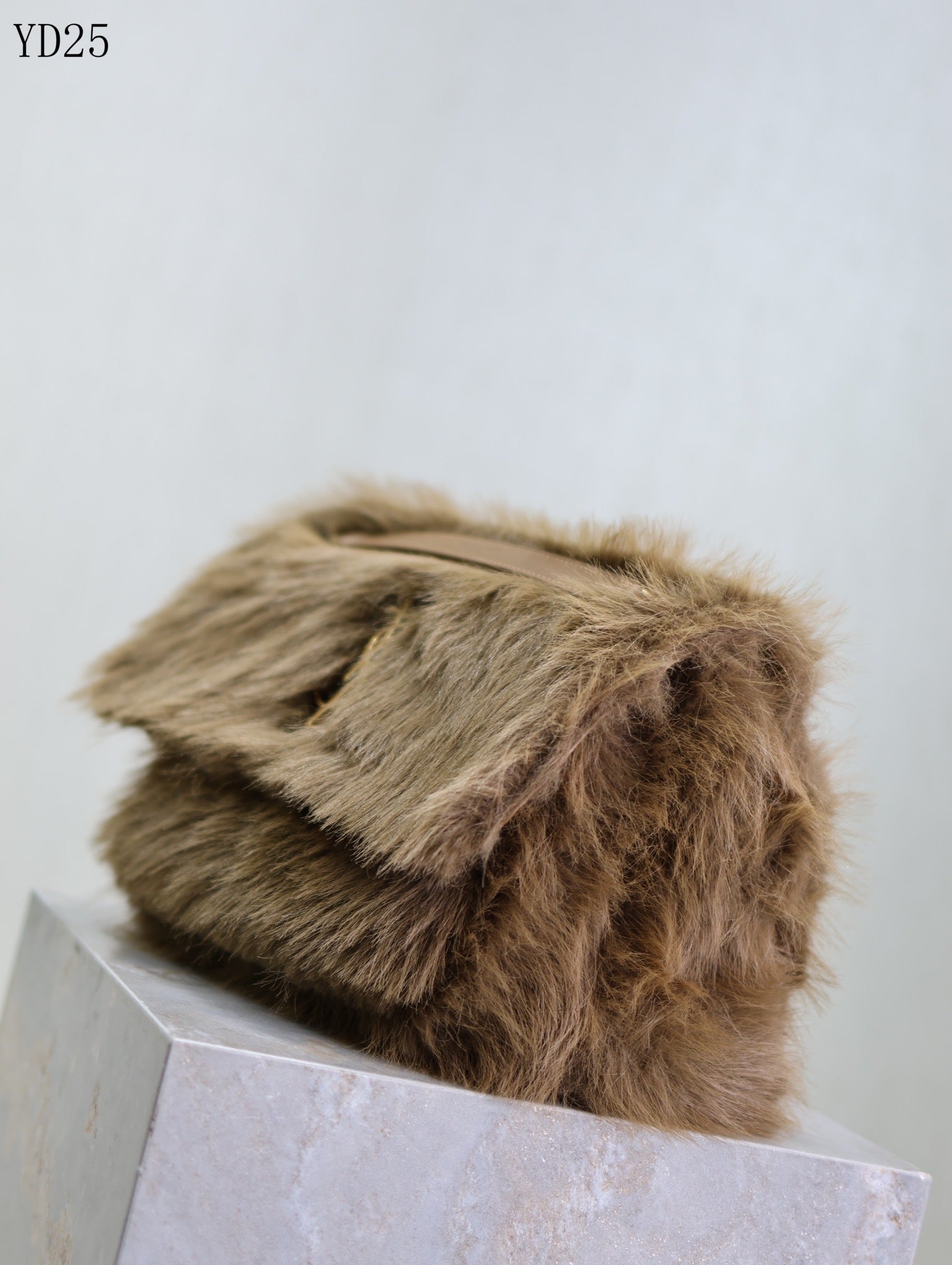 Niki Small in Shearling Bag