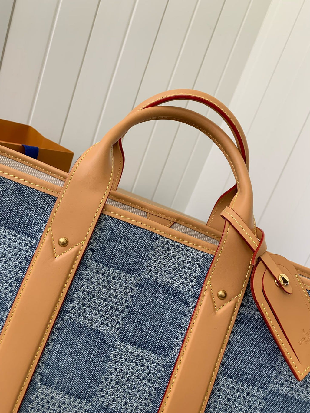 Denim Damier Tote Bag