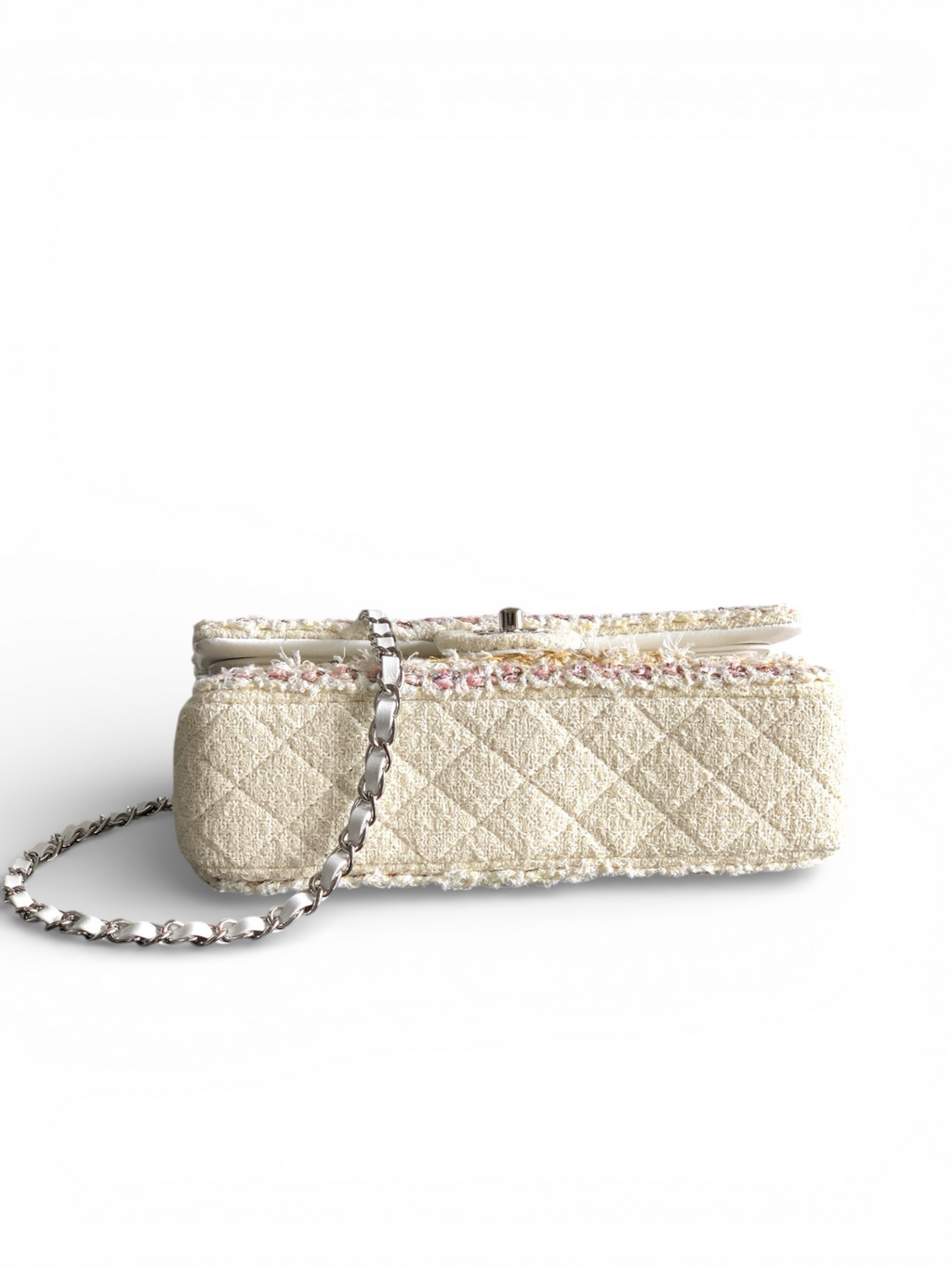 Large Double Flap Tweed Bag