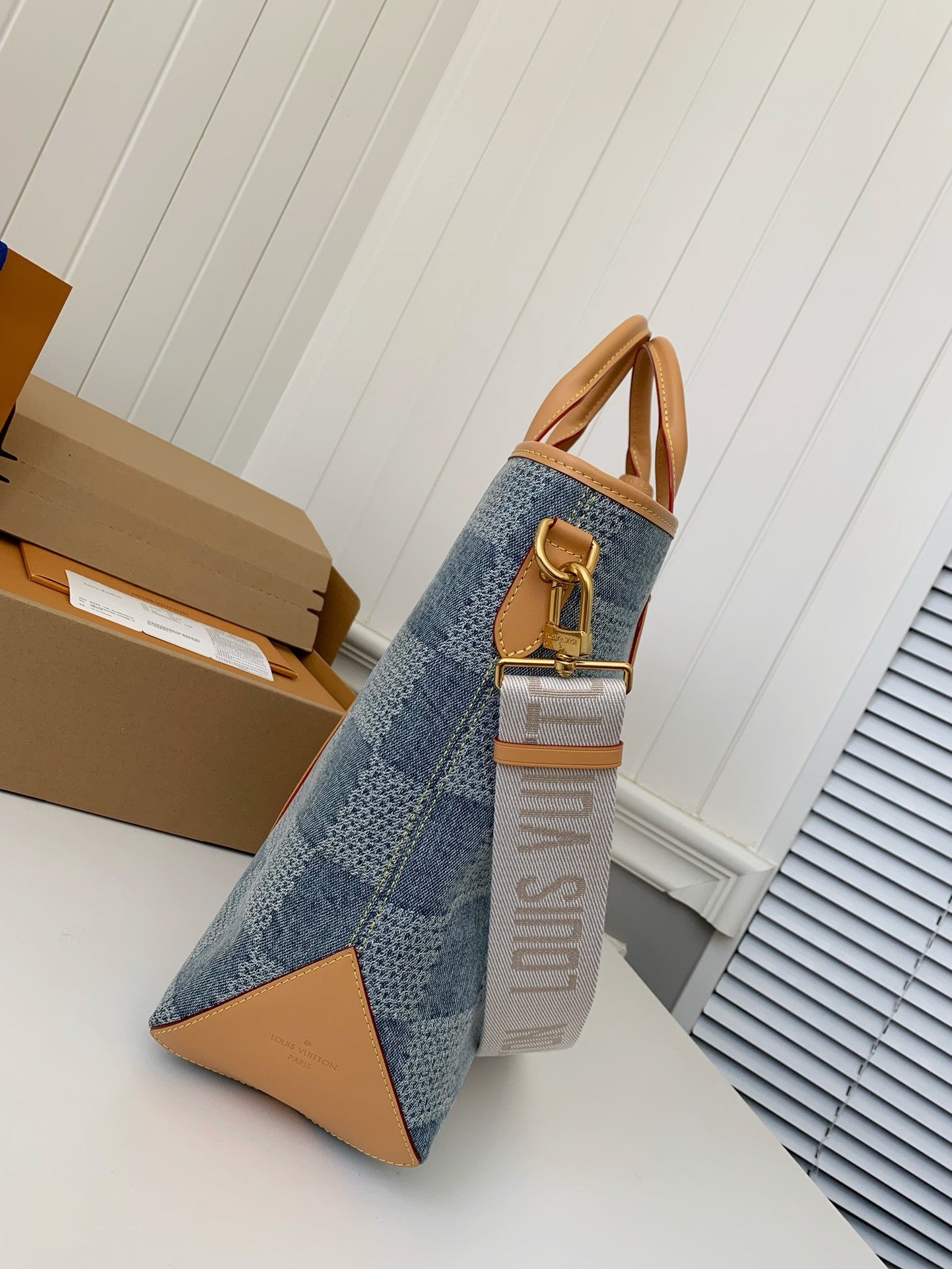 Denim Damier Tote Bag
