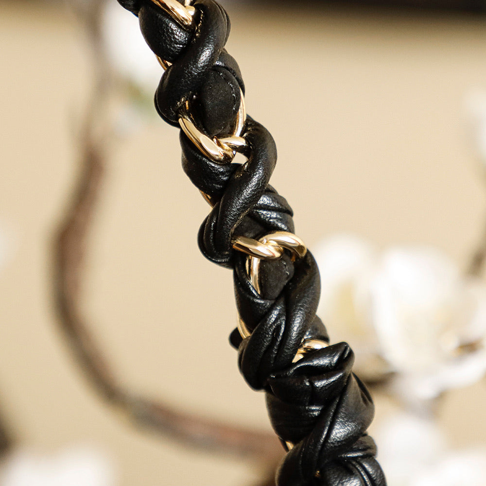 Suede Quilted Chain Underarm Bag