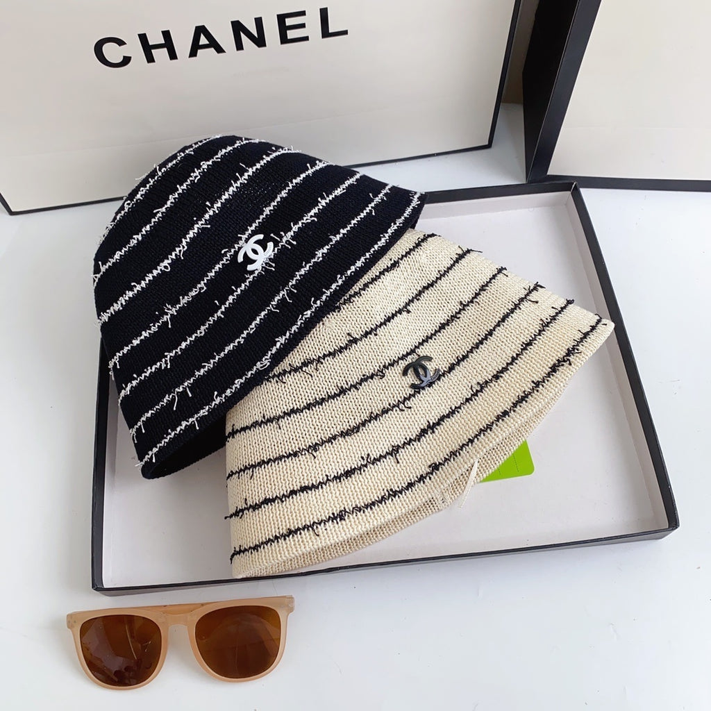 Striped Knit Bucket Hat
