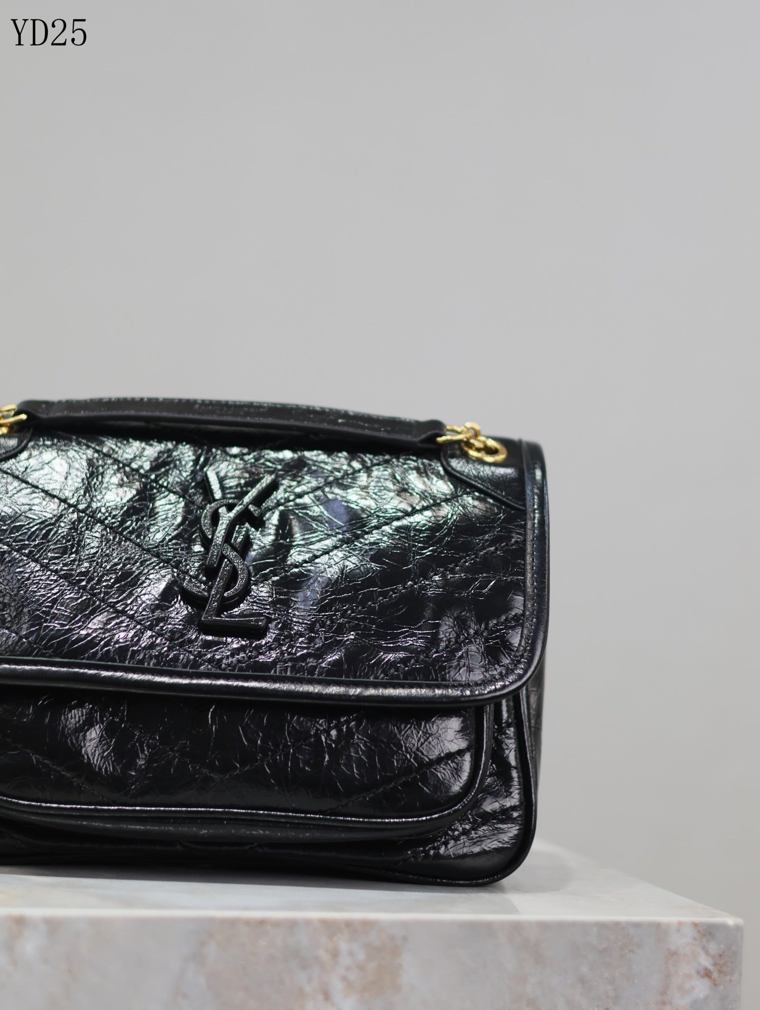 Niki Medium Patent Leather Shoulder Bag