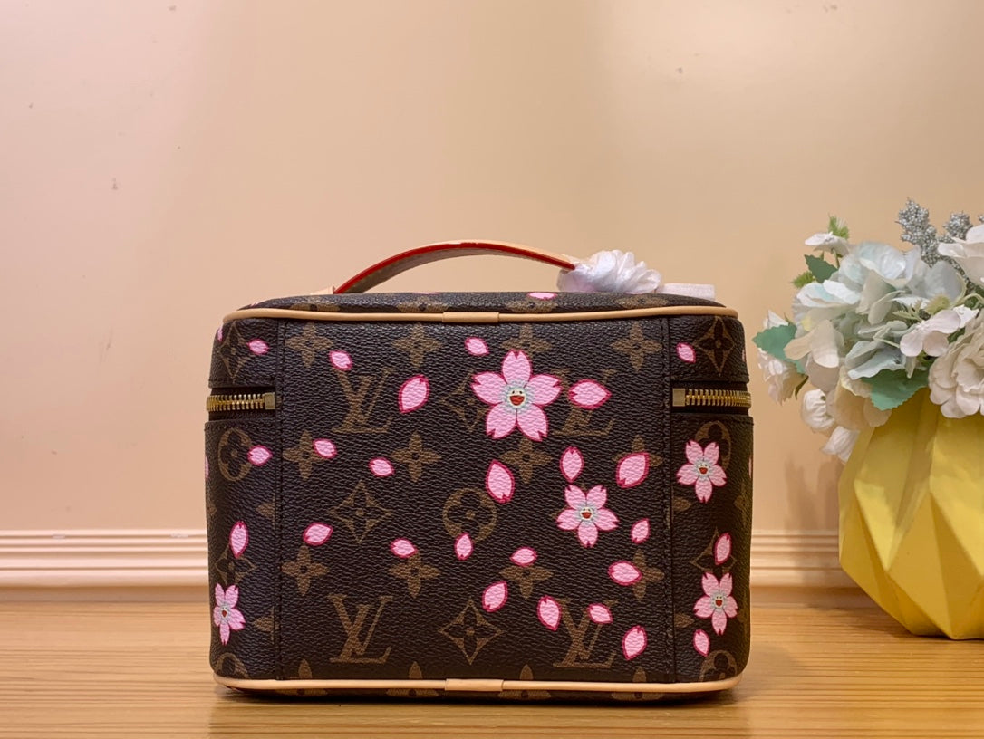 Nice Vanity Case - Cherry Blossom Monogram Bag